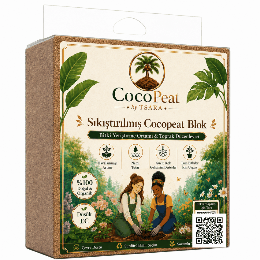 5 kg Sıkıştırılmış Cocopeat Blok