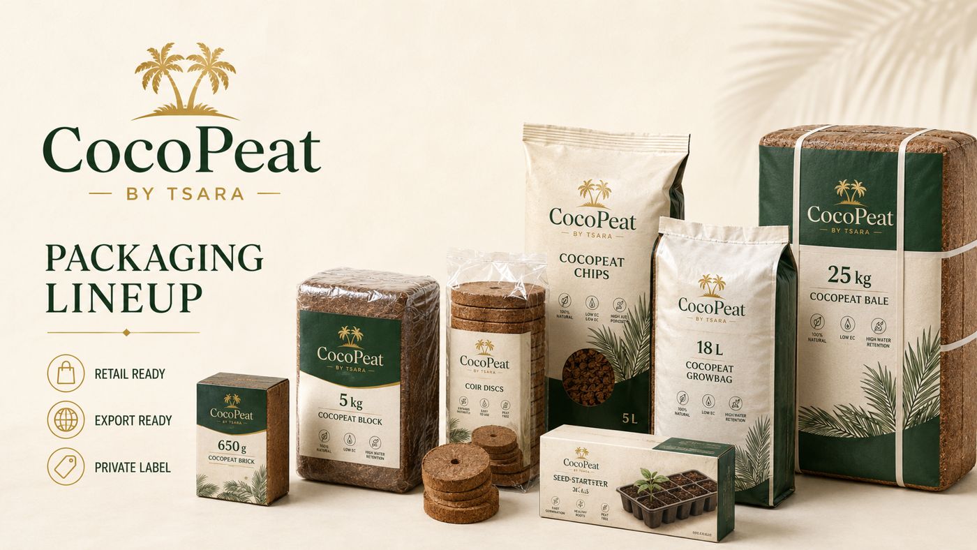 CocoPeat by TSARA packaging lineup